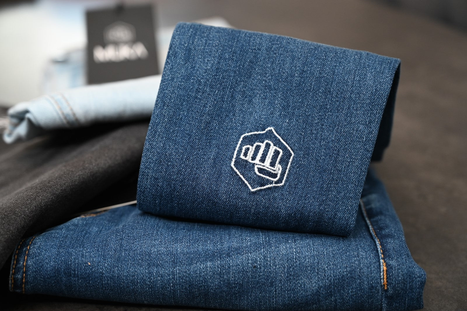 Premium Blauw Broeken van Muka Clothing