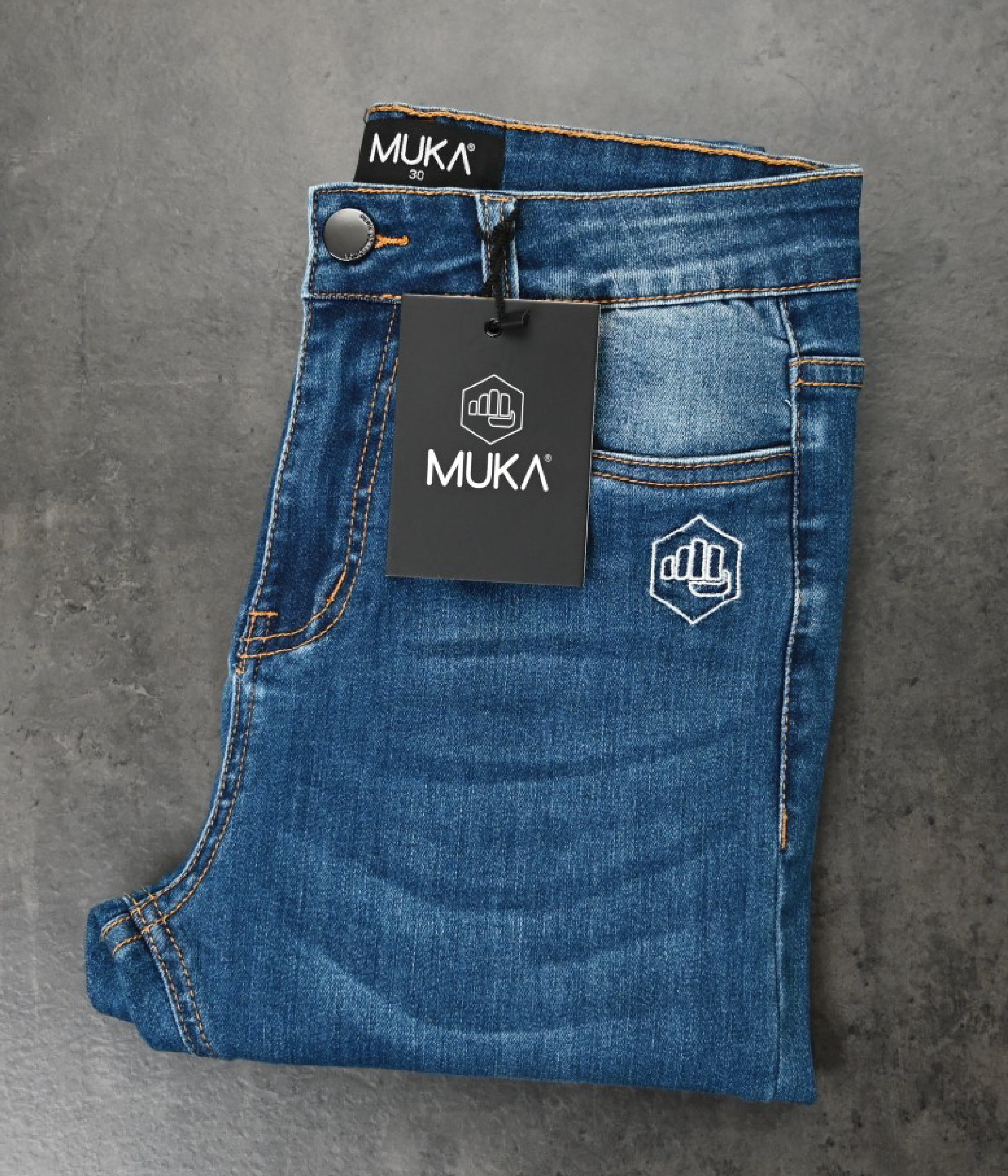 Premium Blauw Broeken van Muka Clothing